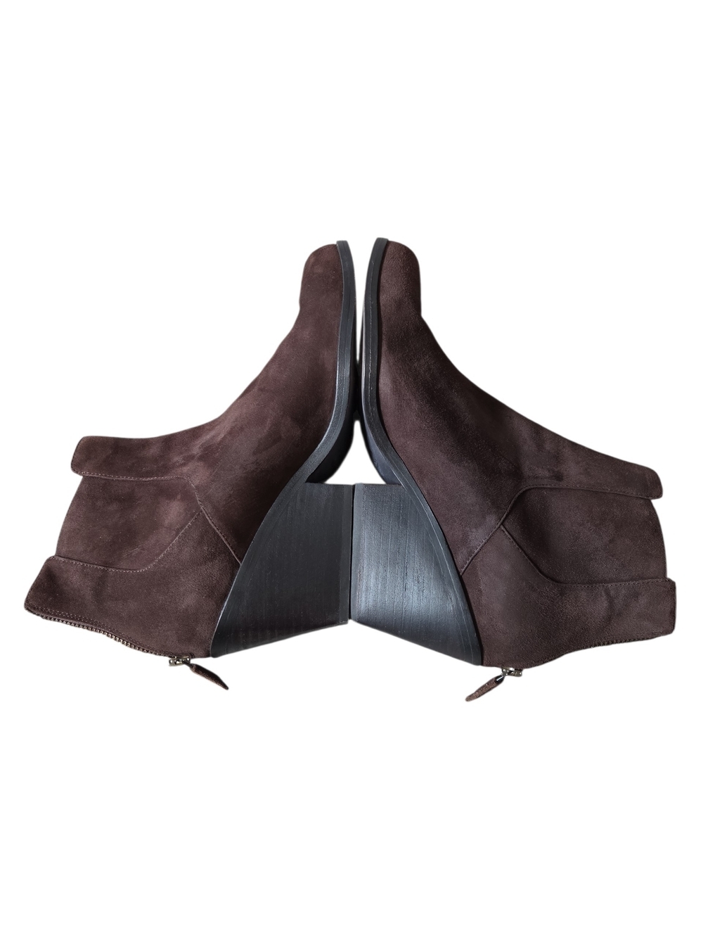 Eileen Fisher Peer-Su Dark Brown Suede Ankle Booties 8.5 - Picture 6 of 11